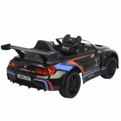 Elbil BMW M6GT3 Licens NORDIC PLAY Speed 12V Sort Med Eva Hjul Og Lædersæde - 805-770 -Legepladser Netbutik elbil bmw m6gt3 licens nordic play speed 12v sort med eva hjul og laedersaede 805 770 2