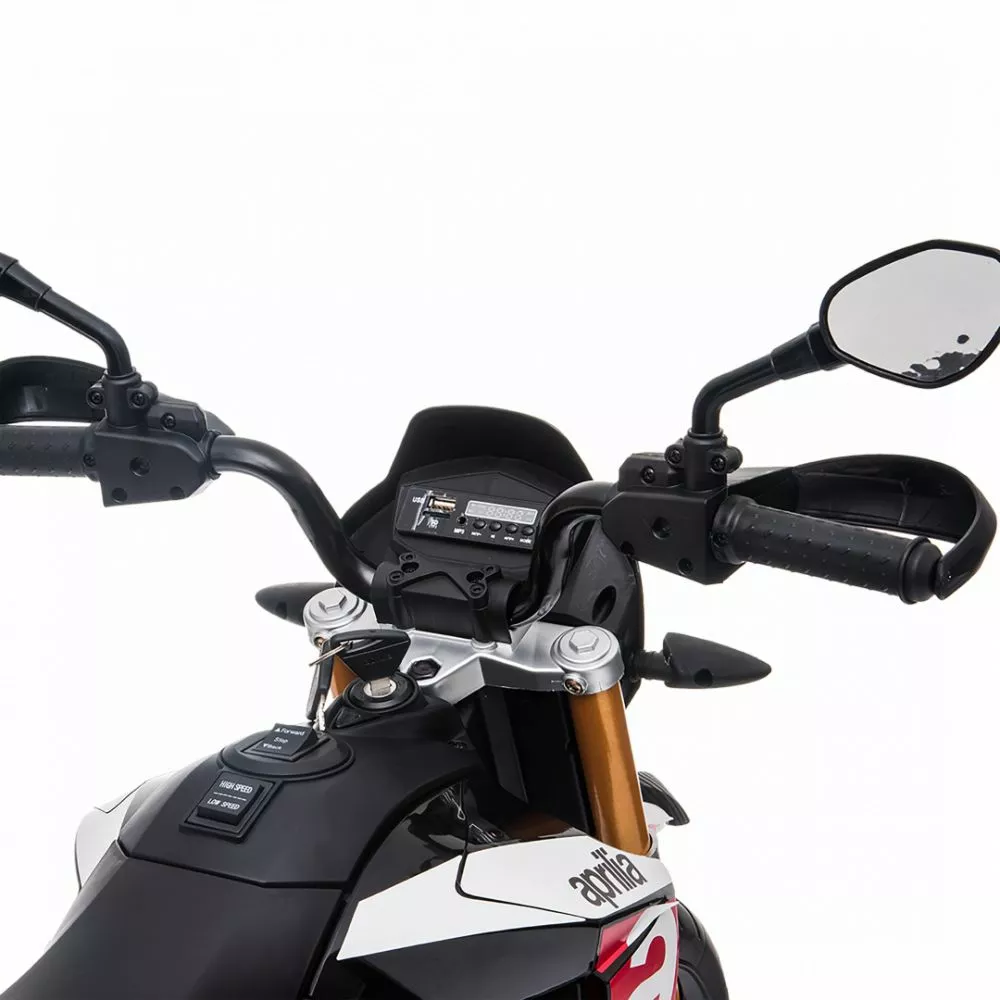 Elmotorcykel Aprilia Dorsoduro 900 12V, NORDIC PLAY Speed Sort - 805-757 4 Elmotorcykel Aprilia Dorsoduro 900 12V, NORDIC PLAY Speed Sort - 805-757 - Billede 2