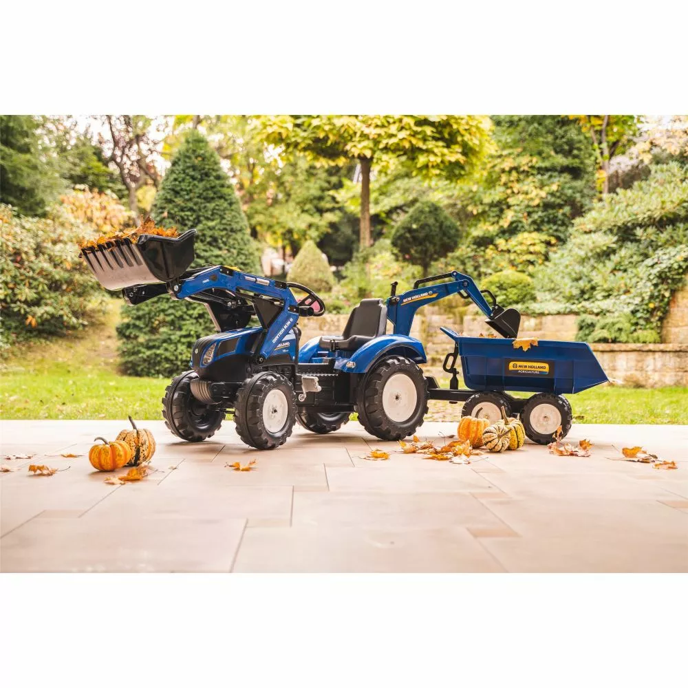 FALK New Holland Rendegraver Inkl. Vogn Med Tiplad 5 FALK New Holland Rendegraver Inkl. Vogn Med Tiplad - Billede 3