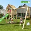 Jungle Gym Cabin Legetårn Komplet Inkl. Swing Module Xtra Og Rutschebane - 804-283SX -Legepladser Netbutik jungle gym cabin legetarn komplet inkl swing module xtra og rutschebane 804 283sx