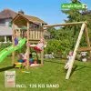 Jungle Gym Cottage Legetårn Komplet Inkl. Swing Module Xtra, 120 Kg Sand Og Grøn Rutschebane - 804-270SXSG 1 Jungle Gym Cottage Legetårn Komplet Inkl. Swing Module Xtra, 120 Kg Sand Og Grøn Rutschebane - 804-270SXSG -Legepladser Netbutik jungle gym cottage legetarn komplet inkl swing module xtra 120 kg sand og grn rutschebane 804 270sxsg