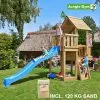Jungle Gym Cubby Legetårn Komplet, Inkl. 120 Kg Sand Og Blå Rutschebane - 804-269SAB -Legepladser Netbutik jungle gym cubby legetarn komplet inkl 120 kg sand og bla rutschebane 804 269sab