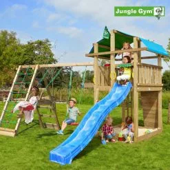 Jungle Gym Fort Legetårn Komplet Inkl. Climb Module Xtra Og Rutschebane - 804-275CX