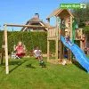 Jungle Gym Mansion Legetårn Komplet, Inkl. 120 Kg Sand Og Grøn Rutschebane - 804-267SG -Legepladser Netbutik jungle gym mansion legetarn komplet inkl 120 kg sand og grn rutschebane 804 267sg