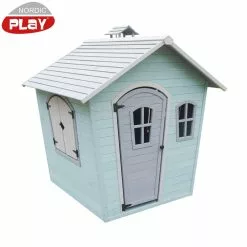 Nordic Play Legehus I Malet Træ. Blå Farve 143x126x142cm