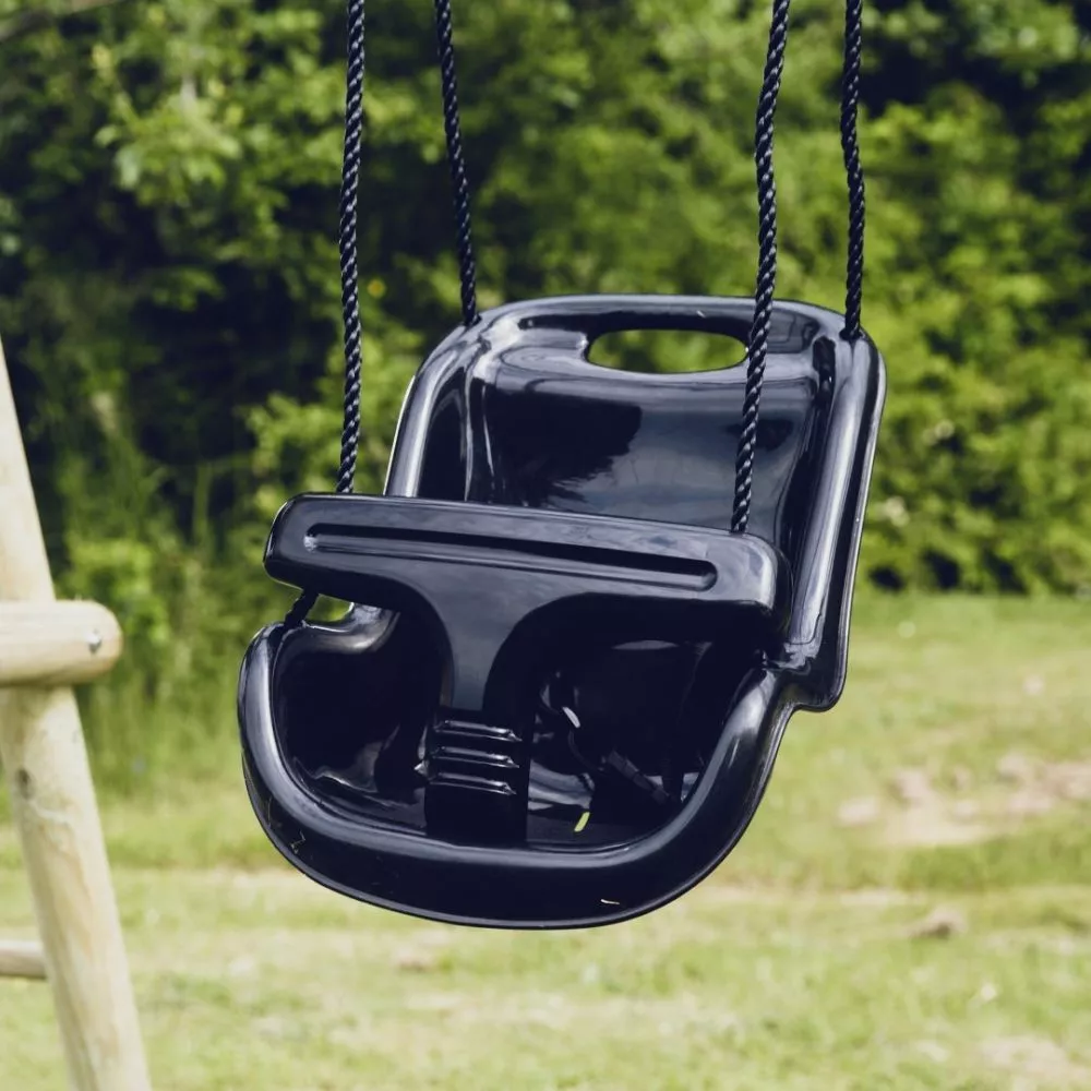 NORDIC PLAY Babygynge Med Høj Ryg Ekstra Kraftig Plast Sort M/ Sort Reb - 805-469 3 NORDIC PLAY Babygynge Med Høj Ryg Ekstra Kraftig Plast Sort M/ Sort Reb - 805-469