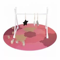 NORDIC PLAY Legegulv Ø120cm 10mm Pink 13 Stk. - 805-798 -Legepladser Netbutik nordic play legegulv 120cm 10mm pink 13 stk 805 798 3