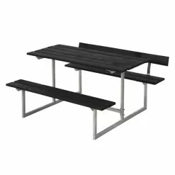 Plus A/S Plus Basic Børnesæt Bord-bænkesæt M/1 Ryglæn Sort 185801-15 -Legepladser Netbutik plus basic bornesaet bord baenkesaet m1 ryglaen sort 185801 15 1