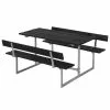 Plus A/S Plus Basic Børnesæt Bord-bænkesæt M/2 Ryglæn Sort 185802-15 -Legepladser Netbutik plus basic bornesaet bord baenkesaet m2 ryglaen sort 185802 15