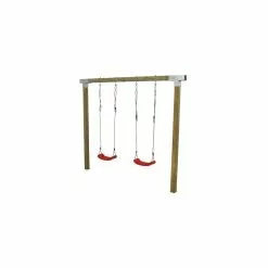 Plus A/S Plus Cubic Gyngestativ Inkl. 2 Røde Gyngesæder