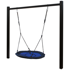 Plus A/S Plus Gyngestativ I Stål - Pulverlakeret Sort - Inkl. Ø98 Cm Redegynge - 185233-15