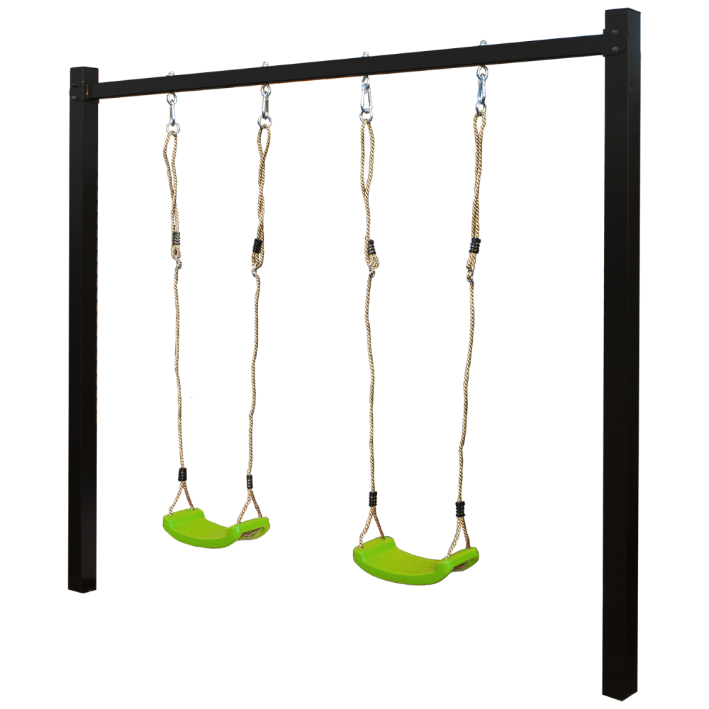 Plus A/S Plus Gyngestativ I Stål - Pulverlakeret Sort - Inkl. Grønne Gyngesæder - 185231-15 3 Plus A/S Plus Gyngestativ I Stål - Pulverlakeret Sort - Inkl. Grønne Gyngesæder - 185231-15