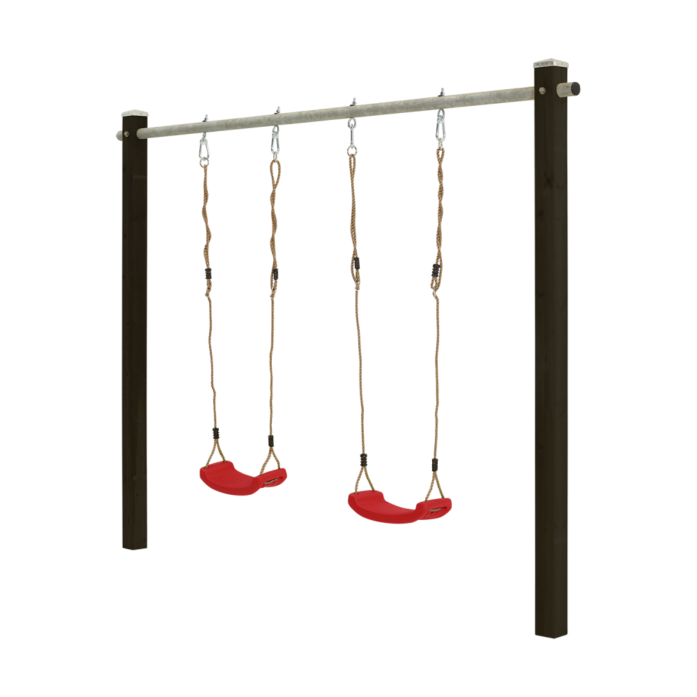 Plus A/S Plus Gyngestativ Med Ståloverligger Og Røde Gyngesæder - 264×9×210 Cm - 185202-15 3 Plus A/S Plus Gyngestativ Med Ståloverligger Og Røde Gyngesæder - 264×9×210 Cm - 185202-15