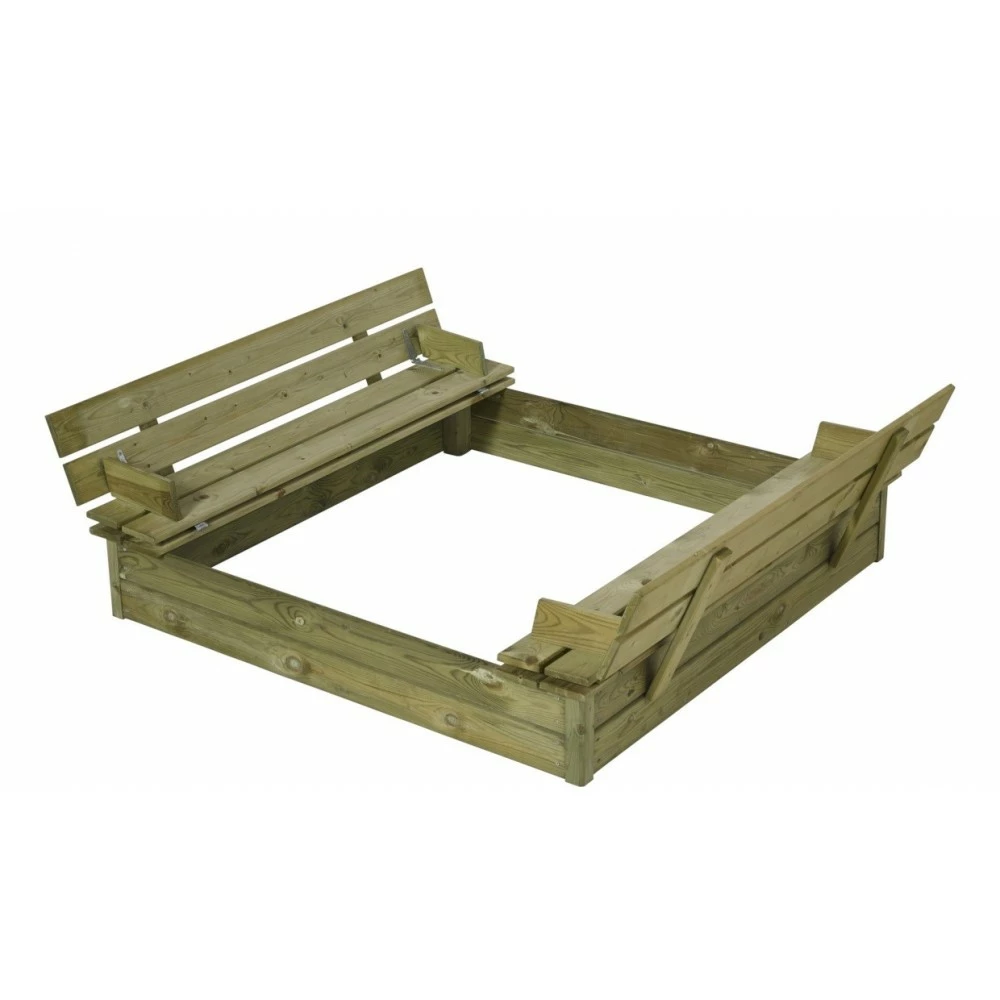 Plus A/S Plus Sandkasse M/ryglæn 120x120cm 5 Plus A/S Plus Sandkasse M/ryglæn 120x120cm - Billede 3