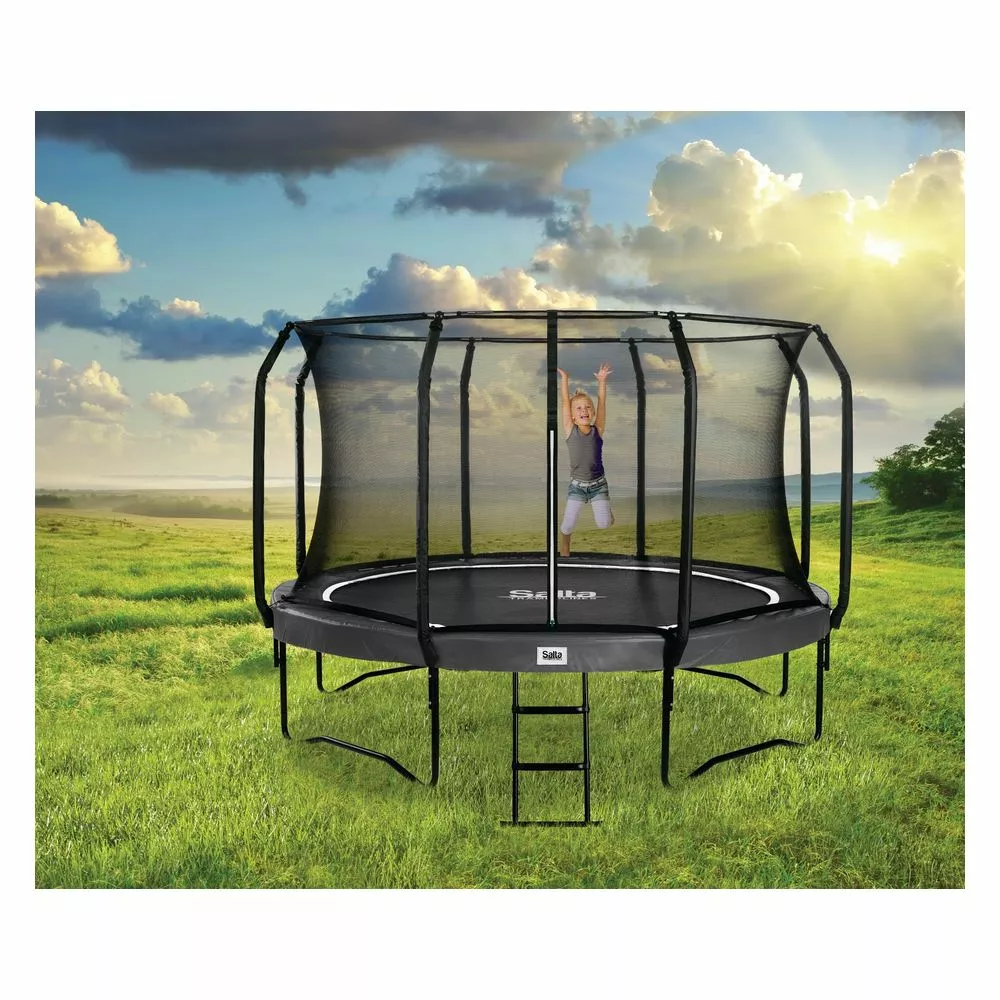 Salta Trampolin First Class Ø305 Cm, Sort Inkl. Stige 3 Salta Trampolin First Class Ø305 Cm, Sort Inkl. Stige